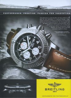 Breitling 1884 Super Avenger Watch 2004 Magazine Advert #668