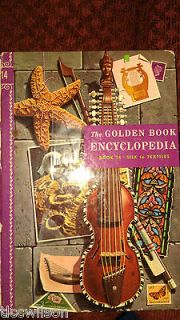The Golden Book Encyclopedia book 14 Silk to textiles vintage 1960 3rd 