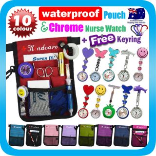   POUCH WAIST WALLET extra pocket QUICK PICK BAG+KEYRING+CHROME WATCH