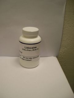Aqueous Solution, Lidocaine, 100 grams, 99.9%, 250 ml Distilled Water