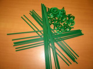 100 X 2 Piece Green Balloon Sticks