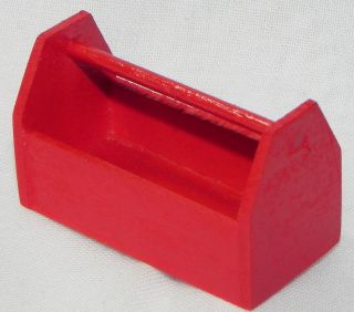 Dollhouse Miniature Tool Box   Red Wood Garage Island Crafts 112 