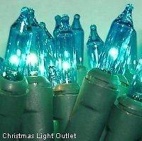   2400 Teal/Turquoise Xmas Wedding String Mini Light Sets Green Wire