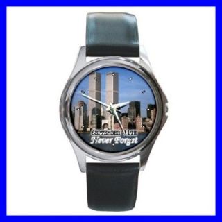 Round Metal Watch TWIN TOWERS TV 911 World Trade Center (11571937)