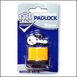 30mm WATERPROOF PADLOCK GARAGE/GATE/SHED SECURITY SAFETY LOCK WITH 2 