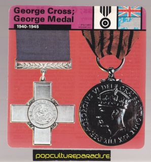 GEORGE CROSS AND GEORGE MEDAL British Army WW2 WAR CARD