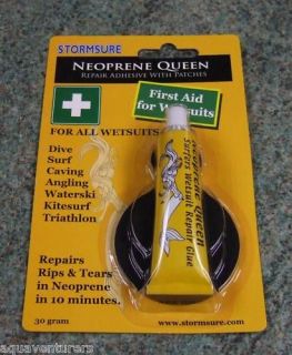 STORMSURE Neoprene Queen Wetsuit Repair Kit with Glue & Patches