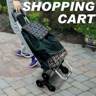 Collapsible Six Wheel Reusable Shopping Cart 2 in 1 New Up and Down 