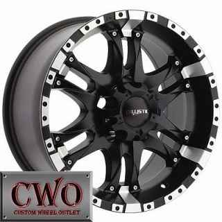 17 Black Wizard Wheels Rims 6x139.7 6 Lug Titan Tundra GMC Chevy 1500 
