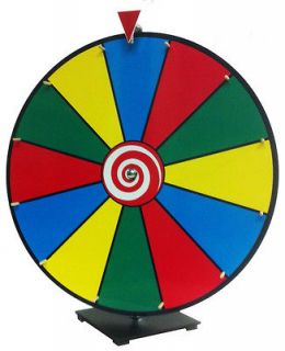 24 Tabletop Spinning Prize Wheel, Dry Erase, Heavy Duty Wood 