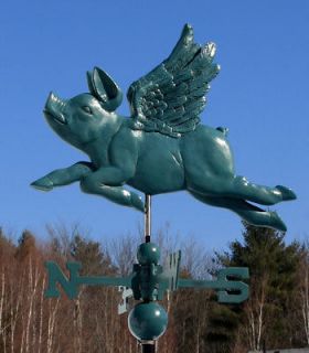 FABULOUS FLYING PIG WEATHERVANE W/DIRECTIONALS