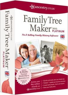 FAMILY TREE MAKER 2012 UK PLATINUM VERSION   NEW