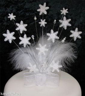snowflake cake topper in Wedding Supplies