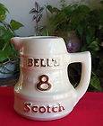 Bell’s Scotch Whisky Pottery Advertising Jug Bar Water Pitcher