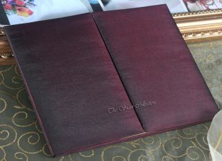 Silk Blend Purple Handmade Wedding Invitation Flat Box