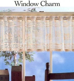 Window Charm Valance filet crochet pattern