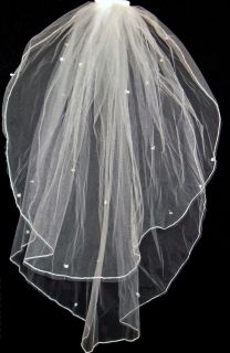 Girl first Communion Cathedral Wedding Bridal White Veil for dress 