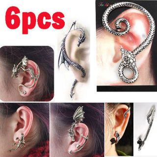  Gothic Series Retro Dragon&Snake&V​ine Nice Earring Ear Stud Hot