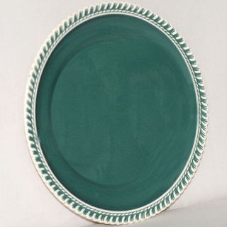 Vintage Harker Ware Corinthian Pate Sur Pate Pottery Teal Green 