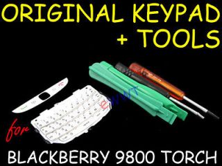 New Qwerty Keyboard Keypad White Unit + Tools for Blackberry 9800 