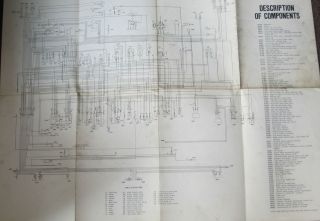   128 SPORT COUPE L 1974 FIAT FACTORY WIRING DIAGRAM 29 BY 23 INCHES