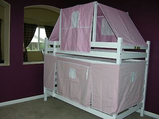 Girl Pink Tent Set With Canopy For Twin Loft Bunk Bed NEW