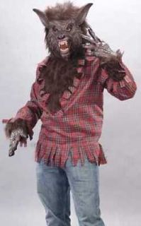 Adult Mens Halloween Brown Werewolf Were Wolf Costume