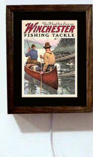 Winchester Rifle Fishing Tackle Canoe Fly Fish Pole Retro Light 