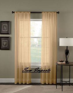 Pcs. Sheer Voile Window Panel curtains 20 different colors Brand New 