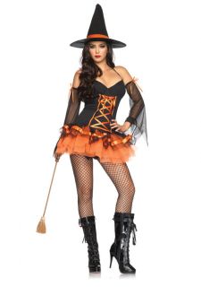 Sexy Hocus Pocus Hottie Classic Spooky Witch Halloween Costume Dress