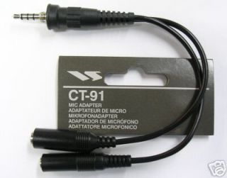 Yaesu CT 91 two pin microphone adapter CT91 VX 7R VX 6R