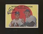 1959 Topps #383 Words of Wisdom Don Larsen Autograph Yankees B29797