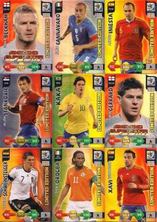 Panini World Cup 2010   Limited Editions available individually   Mint