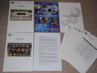 FIFA World Cup 2002 flyer/poster/p​ress pack 12 pc. England Cameroon 