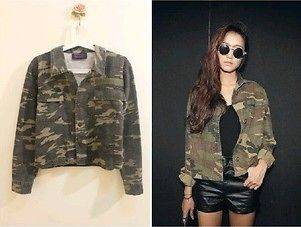 Womens Girls Brand New Army Camo Jacket Camouflage Cool Punk Coat One 