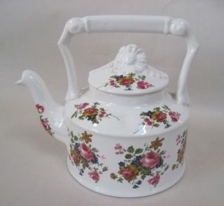 Arthur Wood Rose Bouquet 3 Cup Teapot Made in England #6333