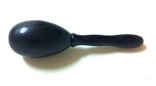   antique wood DARNING EGG   black RARE COLLECTIBLE NEEDLE WORK TOOL