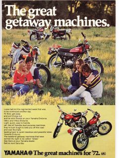 1972 yamaha motorcycles