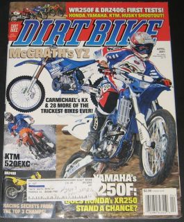 Dirt Bike Magazine April 2001 WR250F, DRZ400