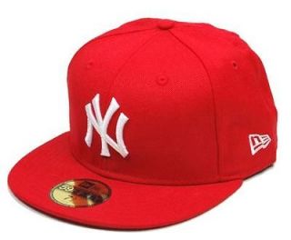 MLB New Era FITTED 59Fifty NEW YORK YANKEES CUSTOM Hat WW/RED