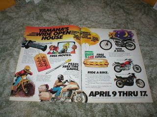 1983 YAMAHA Motorcycle Open House Ad VIRAGO 500 & MIGHTNIGHT MAXIM 750 