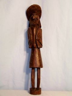 Primitive 16 inch Wood Carving of Don Quixote Nice Piece