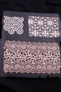 ANTIQUE EDWARDIAN DETAILED LACE FABRIC SAMPLE SAMPLES