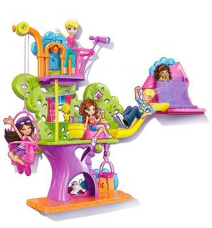 Polly Pocket Wall Party Treehouse HOUSE Playset with doll NEW