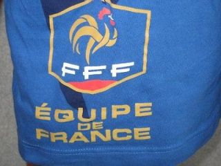 FIFA WORLD CUP SOCCER FFF EQUIP DE FRANCE JERSEY T TEE SHIRT BLUE XS