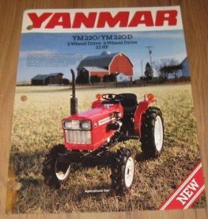 Yanmar YM220 YM220D Tractor Showroom Sales Brochure