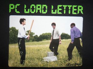 Office Space T Shirt PC Load Letter Movie Tee Novelty 90s DVD Funny 