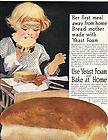 MAGIC YEAST YEAST FOAM LUNCH TIME VINTAGE GRAPHIC ADVERTISING POSTER 