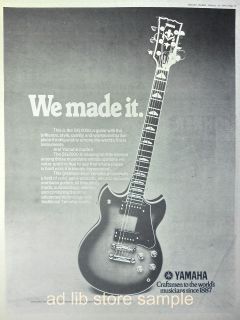 YAMAHA   SG2000 ELECTRIC GUITAR, POSTER SIZE AD 1978 /ADVERT/AD