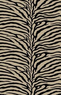 Modern Zebra Animal Skin Area Rug 8x11 Safari Carpet  Actual 7 6 x 